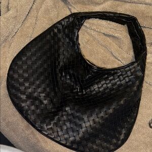 Abercrombie & Fitch Black Woven Hobo Bag